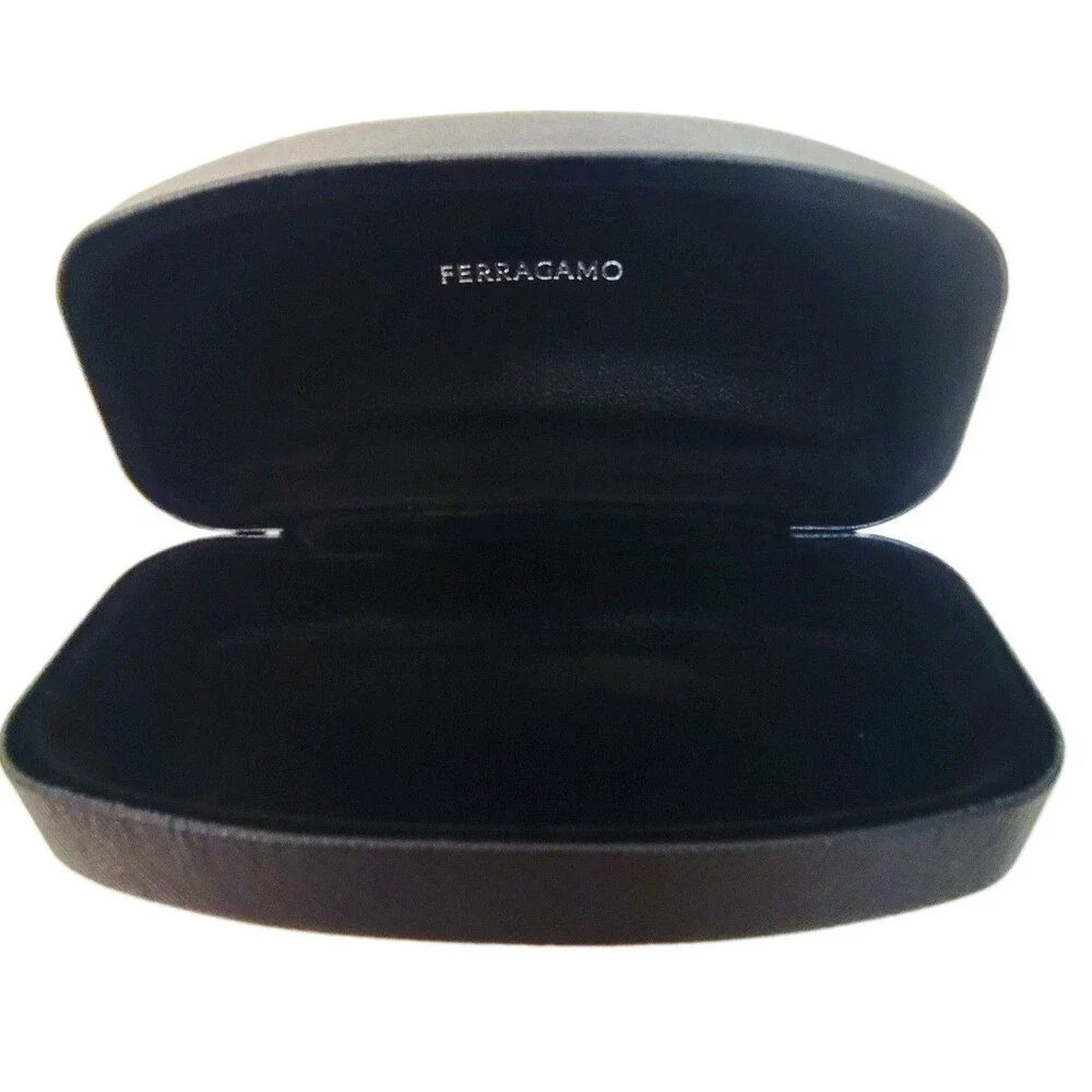 Ferragamo Black Hard Shell Eyeglasses Sunglasses Case Large Excellent Condition